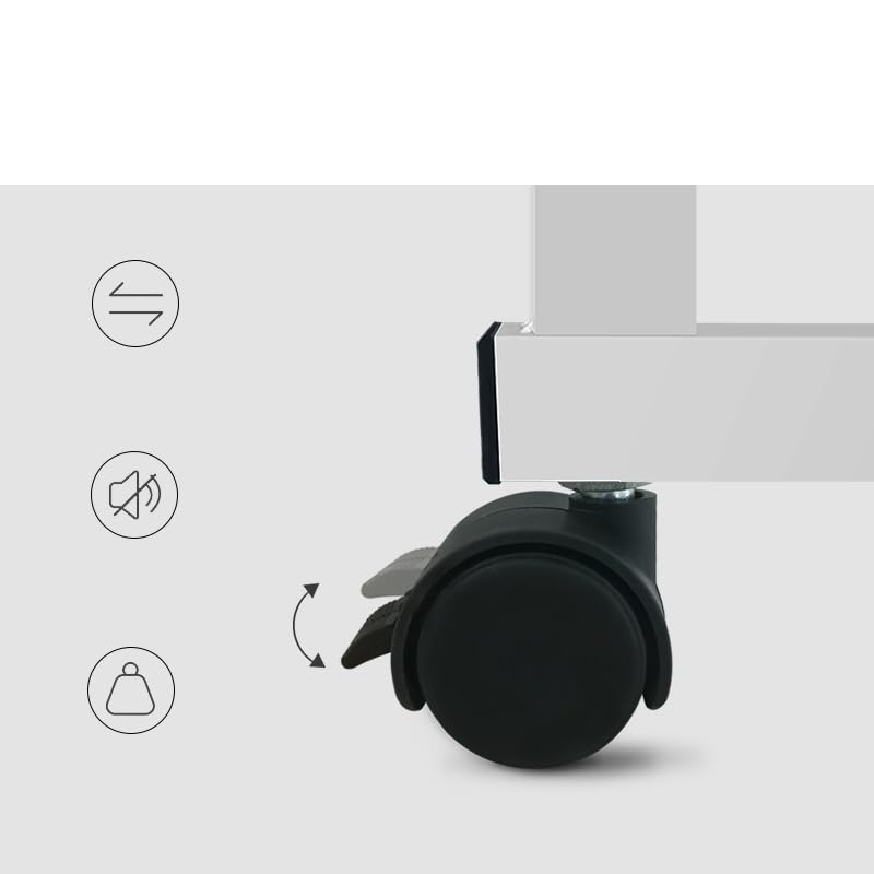 SAVYA HOME Multipurpose Manual Height Adjustable, Movable Desk, Study Table, Work Table with Wheels for Home, Office, Couch, Bedside Table (Oak)