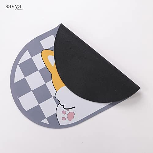 SAVYA HOME Pack of 2 Multipurpose Mat for Kids Bedroom, Play Area, Living Room, Bathroom, Shower | 60 x 40 cm |Puppy & Dog Design