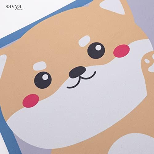 SAVYA HOME Pack of 2 Multipurpose Mat for Kids Bedroom, Play Area, Living Room, Bathroom, Shower | 60 x 40 cm |Pink Bunny & Cartoon Design
