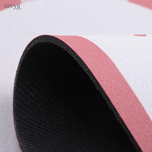 SAVYA HOME Pack of 2 Multipurpose Mat for Kids Bedroom, Play Area, Living Room, Bathroom, Shower | 60 x 40 cm |Teddy Bear & Pink Bunny Design