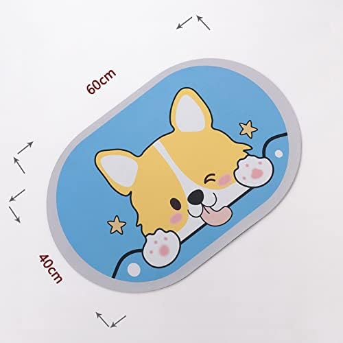 SAVYA HOME Pack of 2 Multipurpose Mat for Kids Bedroom, Play Area, Living Room, Bathroom, Shower | 60 x 40 cm |Cute Cartoon & Dog Design