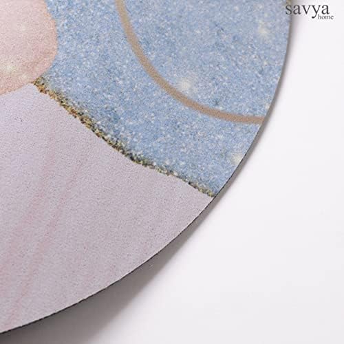SAVYA HOME Pack of 2 Polypropylene Bathroom Mats|60 x 40cm|Anti-Skid Mat for Living Room, Kitchen, Shower, Bathtub |Multipurpose Mat(Ivory & Bluish)