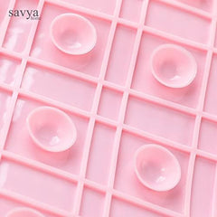 Savya Home Pack of 2 Bathroom Mat PVC/Non-Slip & Soft/Light Weight Mat for Living Room, Anti Skid Mat for Bathroom Floor/Shower Mat/Multipurpose Mat, Grey & Pink