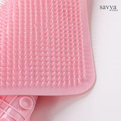 Savya Home Pack of 2 Bathroom Mat PVC/Non-Slip & Soft/Light Weight Mat for Living Room, Anti Skid Mat for Bathroom Floor/Shower Mat/Multipurpose Mat, Pink