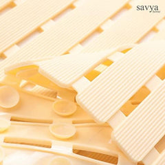 SAVYA HOME Pack of 2 PVC Bathmats | 40x71cm | Anti-Skid mat, Living Room mat, Doormat, Multipurpose mat(Beige)