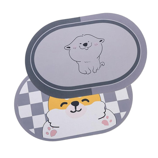 SAVYA HOME Pack of 2 Multipurpose Mat for Kids Bedroom, Play Area, Living Room, Bathroom, Shower | 60 x 40 cm |Cute Cartoon & Puppy Design
