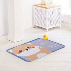 SAVYA HOME Multipurpose Mat for Kids Bedroom, Play Area, Living Room, Bathroom, Shower | 60 x 40, Lavender | Anti-Skid, Cartoon Design