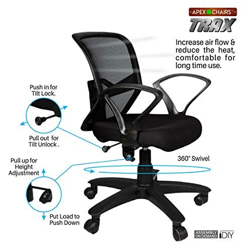 APEX Chairs™ TRAX Medium Back Office Chair