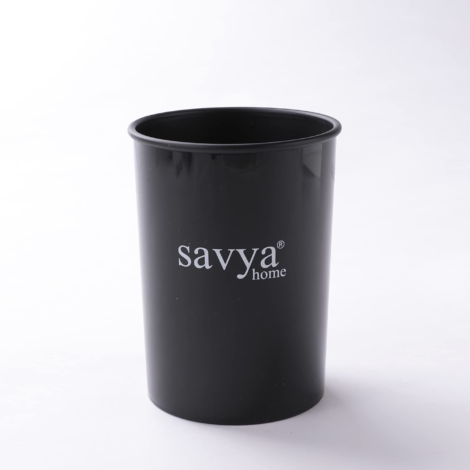 Savya Home-12 Piece Kitchen Utensils Set (Black)-Silicone with Wooden Handle