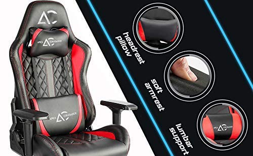 SAVYA HOME Apex Crusader Gaming Chair red and Black F