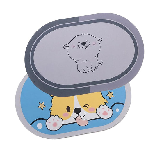 SAVYA HOME Pack of 2 Multipurpose Mat for Kids Bedroom, Play Area, Living Room, Bathroom, Shower | 60 x 40 cm |Cute Cartoon & Dog Design