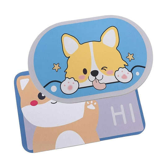 SAVYA HOME Pack of 2 Multipurpose Mat for Kids Bedroom, Play Area, Living Room, Bathroom, Shower | 60 x 40 cm |Dog & Cartoon Design