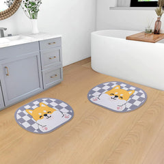 SAVYA HOME Pack of 2 Multipurpose Mat for Kids Bedroom, Play Area, Living Room, Bathroom, Shower | 60 x 40 cm |Puppy Design