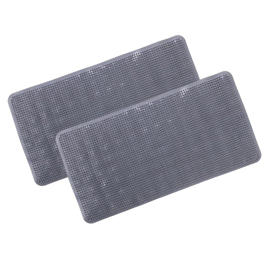 Savya Home Pack of 2 Bathroom Mat PVC/Non-Slip & Soft/Light Weight Mat for Living Room, Anti Skid Mat for Bathroom Floor/Shower Mat/Multipurpose Mat, Grey