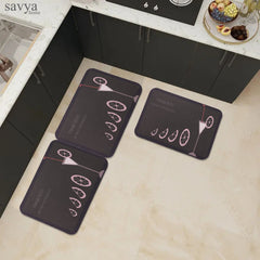 SAVYA HOME Kitchen Mats|| 60 x 40 ||Anti-Skid Mat for Living Room,Bathroom,Shower,Bathtub mat,Multipurpose Mat (Beige)