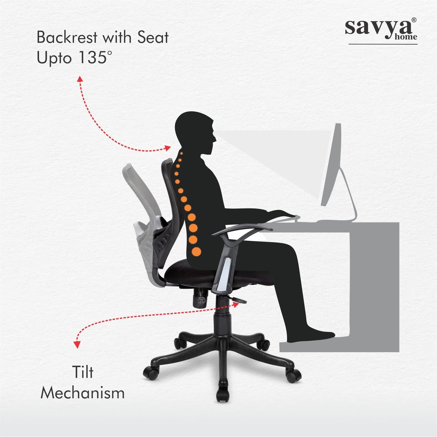 Savya Home Delta Office Chair (Benito)