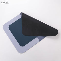 SAVYA HOME Anti Skid Non Slip Water Absorbing Bathroom Mat, Dry Rubber Backed Anti-Slip Floor Mat, Shower Door Mat (Size: 60 * 40 cm) (Color: Blue)