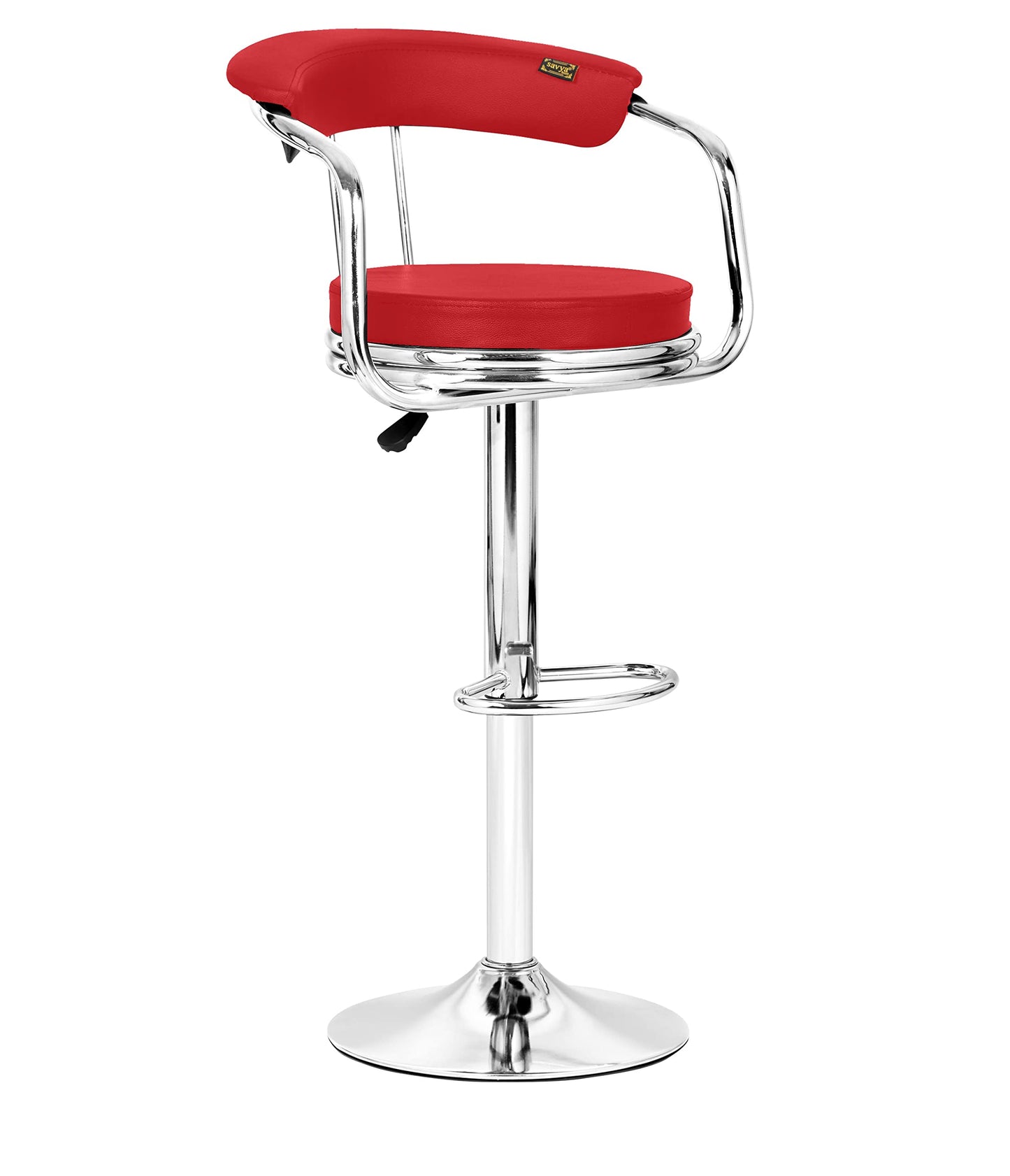SAVYA HOME® Curvy Kitchen Stool/BAR Stool (Qty-1) (Single Martin, White)