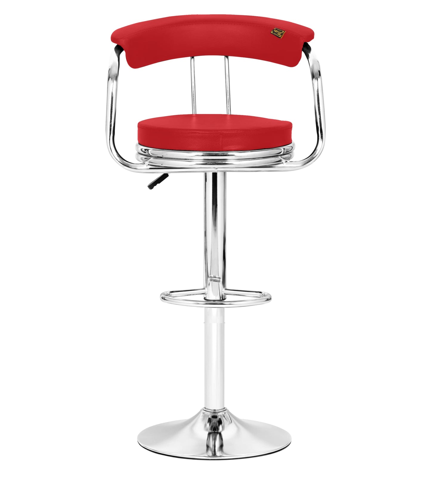 SAVYA HOME® Curvy Kitchen Stool/BAR Stool (Qty-1) (Single Martin, White)