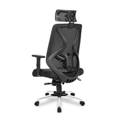 SAVYA HOME Pinnacle High Back Ergonomic Office Chair with 3D Adjustable Arms, 2D Headrest and Ergonomic Lumbar Support (Ergonomic Meshback) (Black, Qty-1) (Pinnacle A)