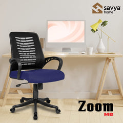 SAVYA HOME Apex Zoom Ergonomic Home and Revolving Office Chair (Blue)