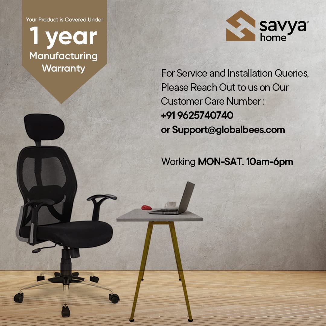 SAVYA HOME Apex Zoom Ergonomic Home and Revolving Office Chair (Blue)