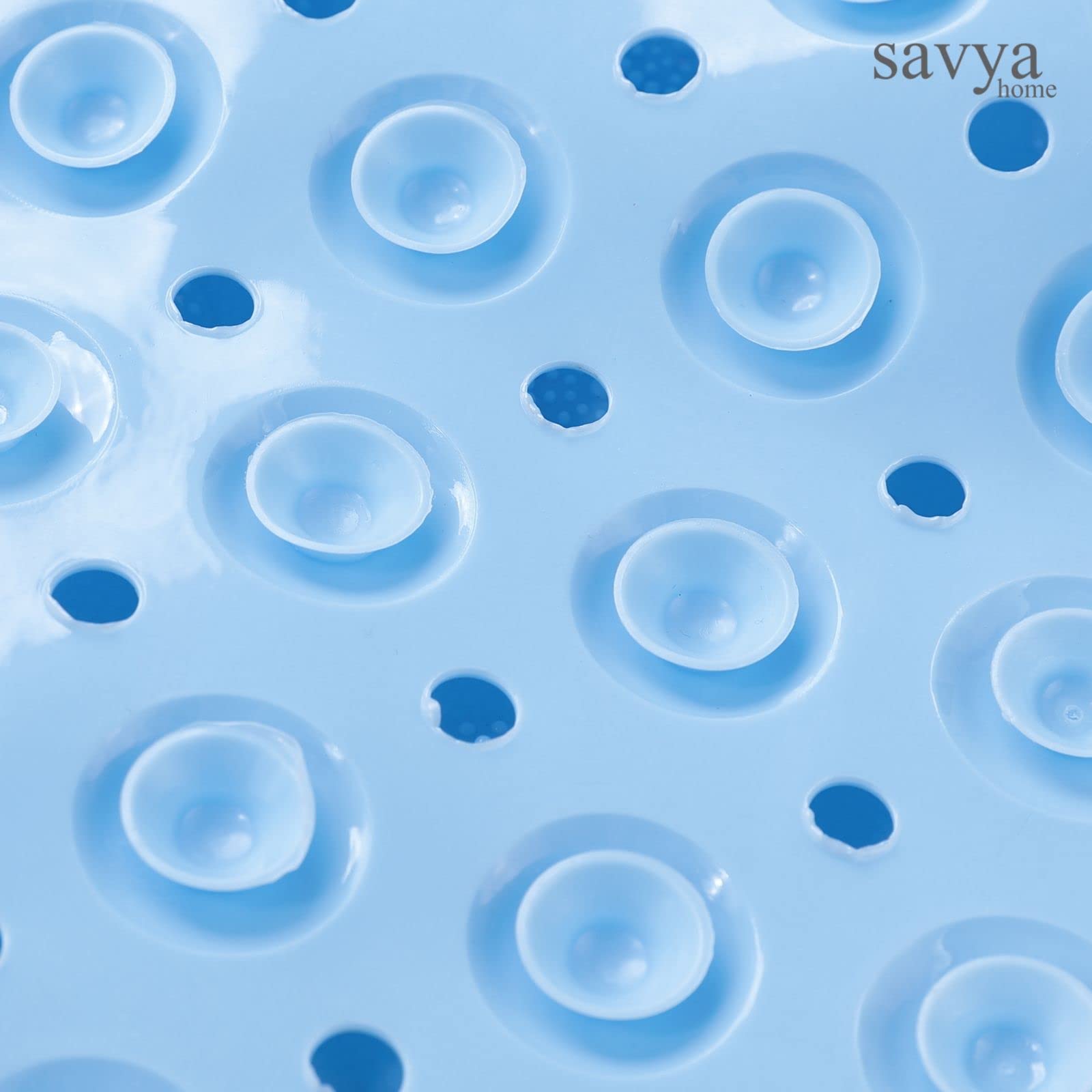 SAVYA HOME Diatom Mud Bathroom Floor Mat |71 x 35.5|40 x 100|PVC Accu-Pebble Soft & Light Weight Anti-Skid Mat for Living Room,Bathroom/Shower Mat/Multipurpose(Sky Blue) (100 x 40, Sky Blue)