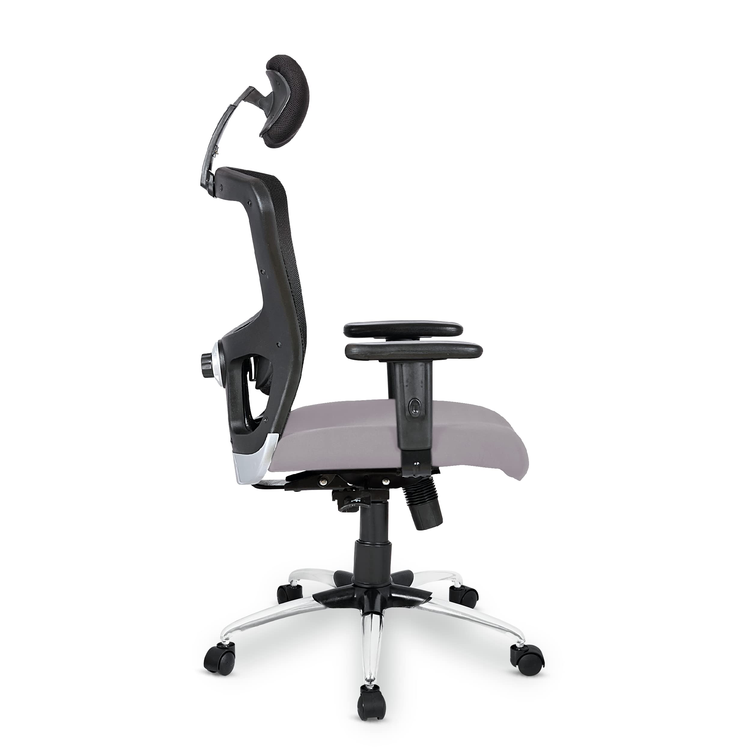 SAVYA HOME Beatle High Back Ergonomic Office Chair with Adjustable Arms and 2D Lumbar Support (Ergonomic Meshback, Beige, 1 Piece)