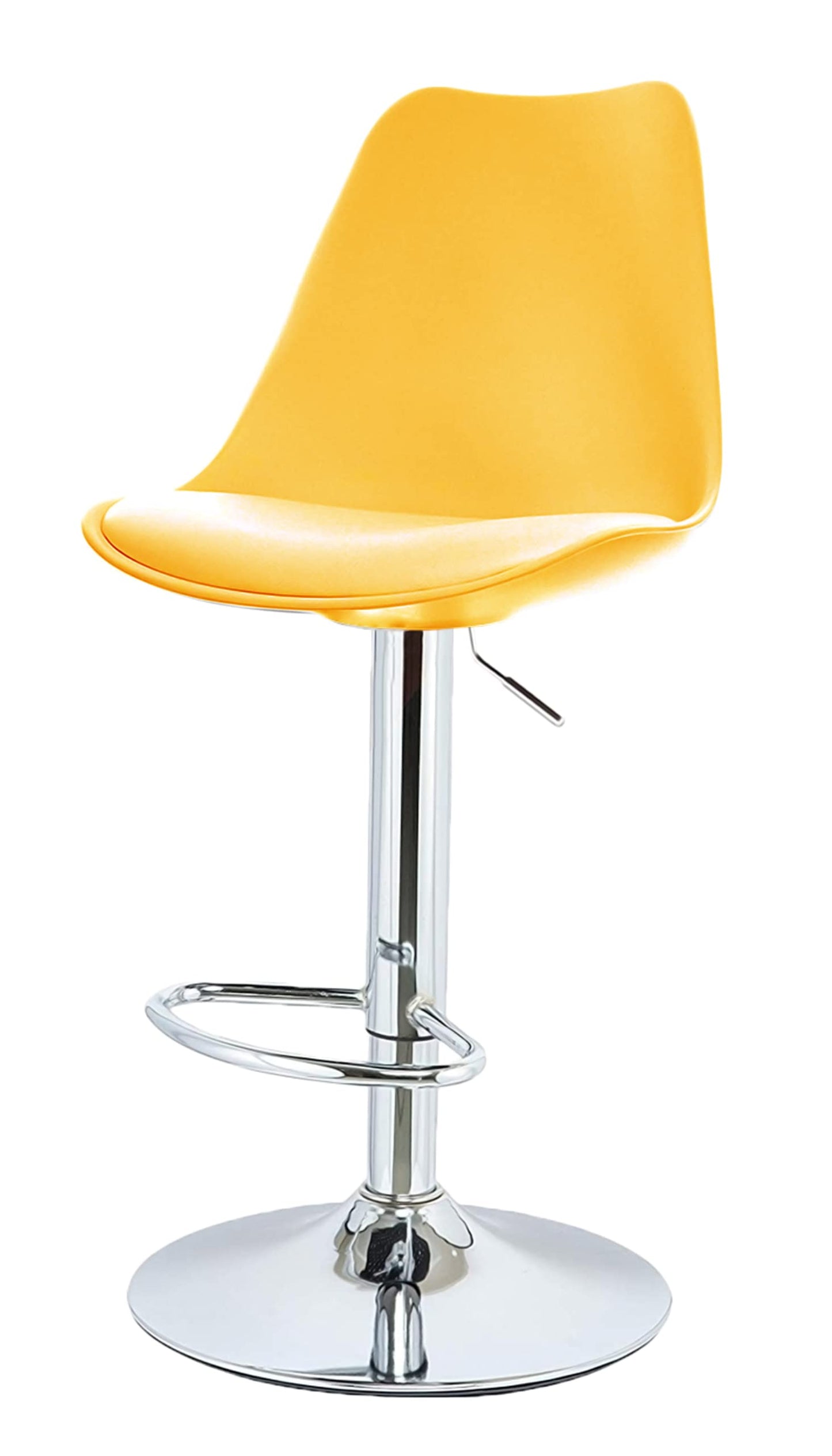 SAVYA HOME® Curvy Kitchen Stool/BAR Stool (Qty-2) (Combo, Yellow)