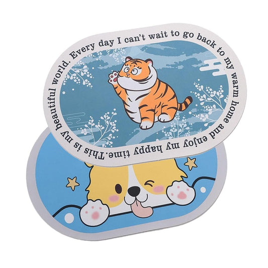 SAVYA HOME Pack of 2 Multipurpose Mat for Kids Bedroom, Play Area, Living Room, Bathroom, Shower | 60 x 40 cm |Tiger & Dog Design
