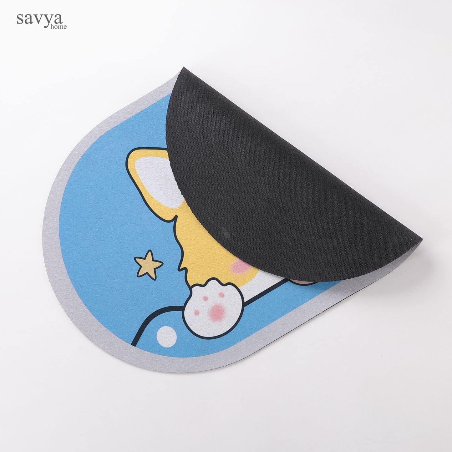 SAVYA HOME Pack of 2 Multipurpose Mat for Kids Bedroom, Play Area, Living Room, Bathroom, Shower | 60 x 40 cm |Cute Cartoon & Dog Design