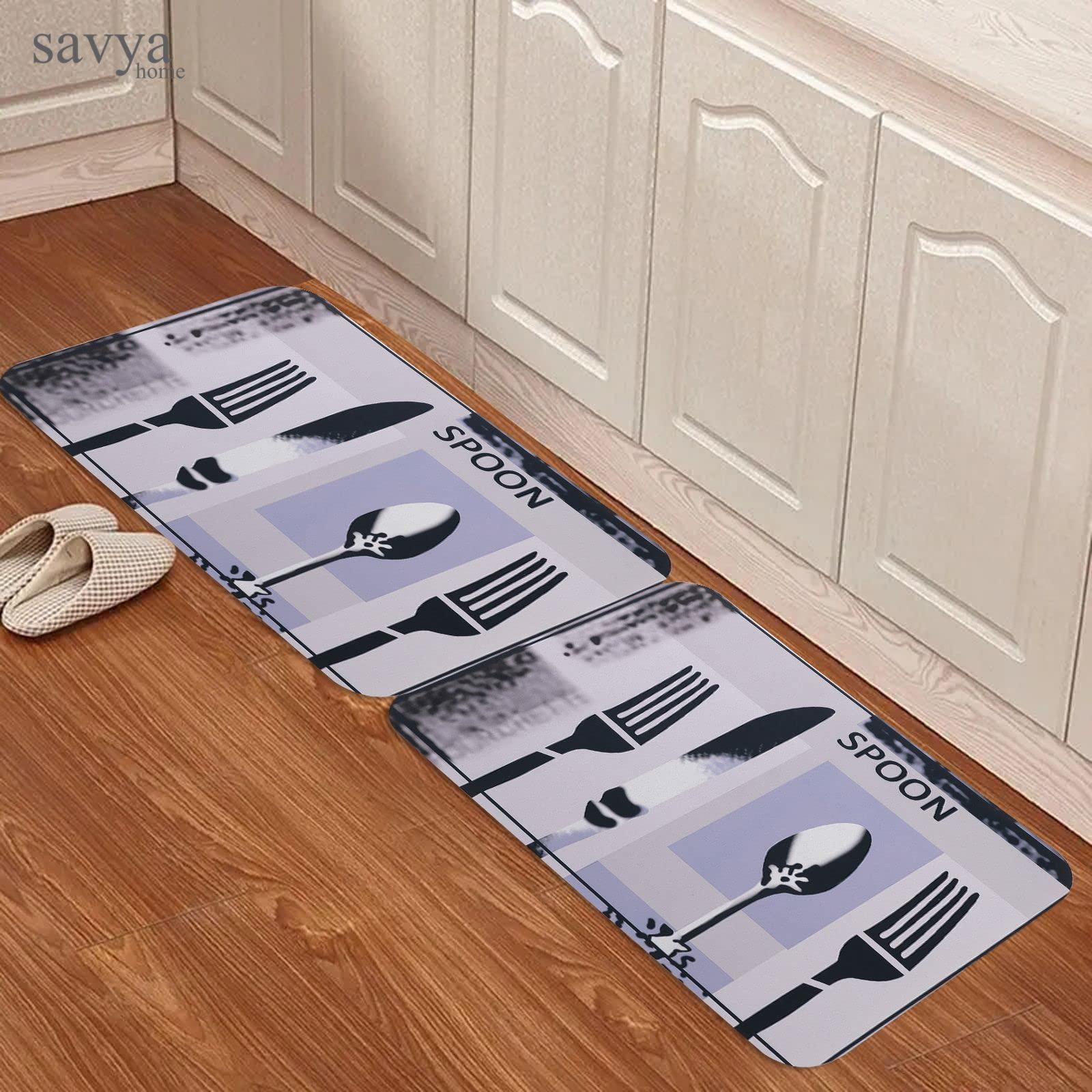 SAVYA HOME Kitchen Mats|| 60 x 40 ||Anti-Skid Mat for Living Room,Bathroom,Shower,Bathtub mat,Multipurpose Mat (Grey)
