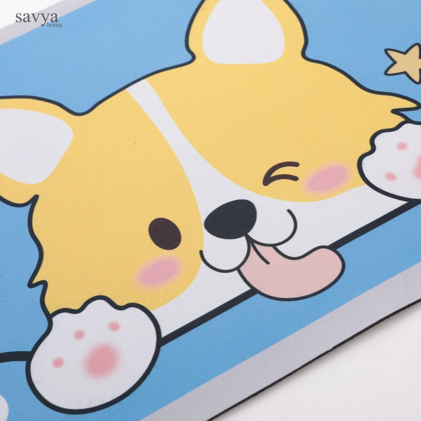 SAVYA HOME Pack of 2 Multipurpose Mat for Kids Bedroom, Play Area, Living Room, Bathroom, Shower | 60 x 40 cm |Cute Cartoon & Dog Design
