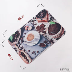 SAVYA HOME Kitchen Mats|| 60 x 40 ||Anti-Skid Mat for Living Room,Bathroom,Shower,Bathtub mat,Multipurpose Mat (Coffee)