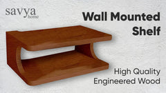 SAVYA HOME Wall Mount Set Top Box Stand | Engineered Wood | Easy to Assemble | Wall Mounted Set Top Box TV Unit for Living Room, Bedroom & Office | Space Saving Design | Walnut