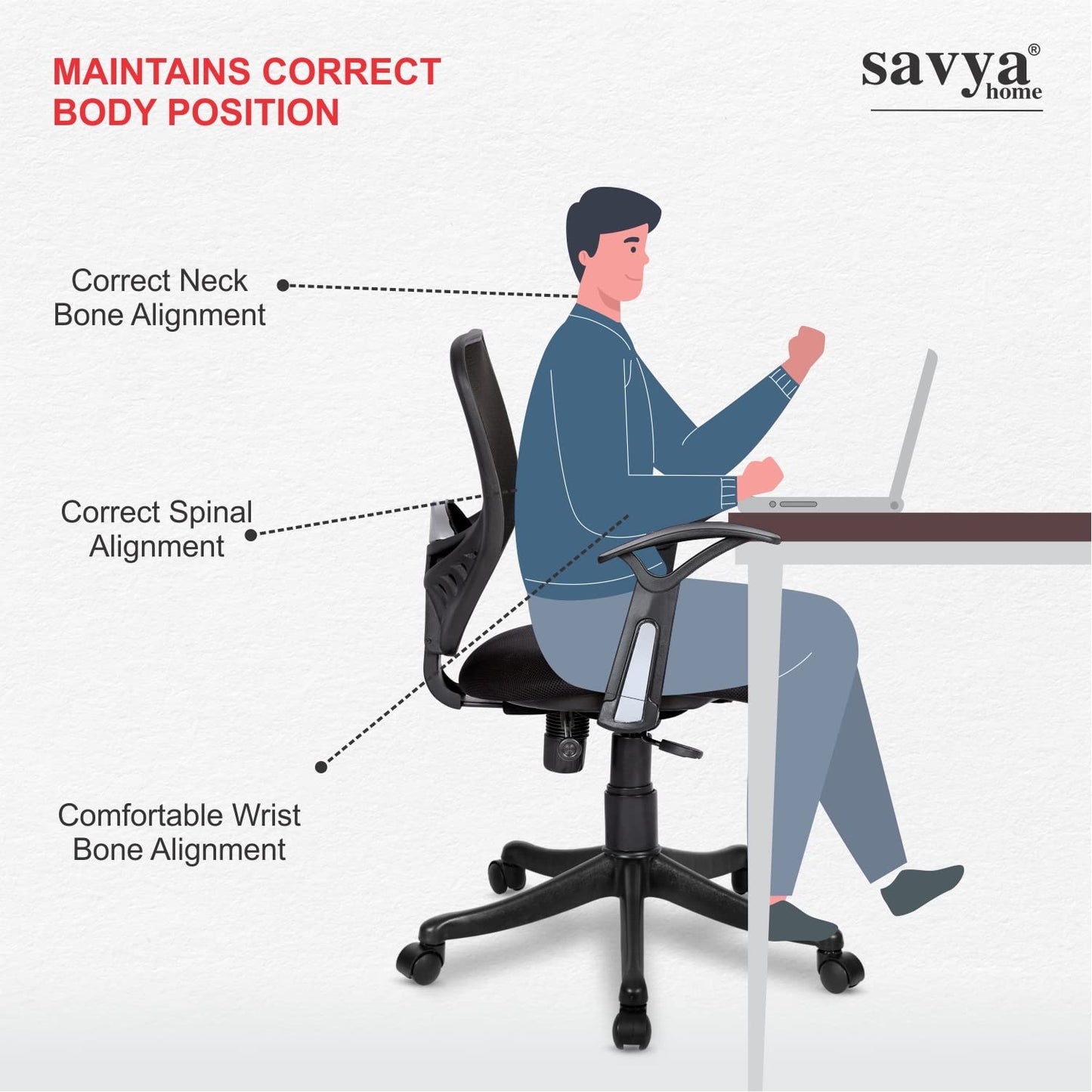Savya Home Delta Office Chair (Benito)