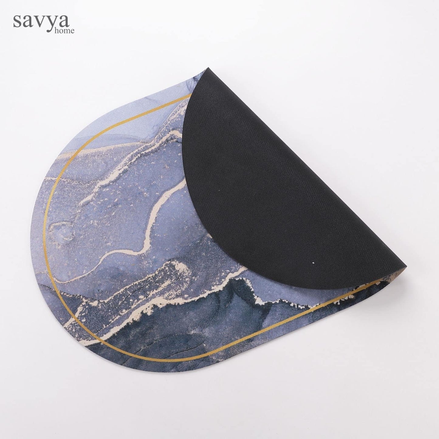 SAVYA HOME Pack of 2 Polypropylene Bathroom Mats|60 x 40cm|Anti-Skid Mat for Living Room, Kitchen, Shower, Bathtub |Multipurpose Mat(Metallic)