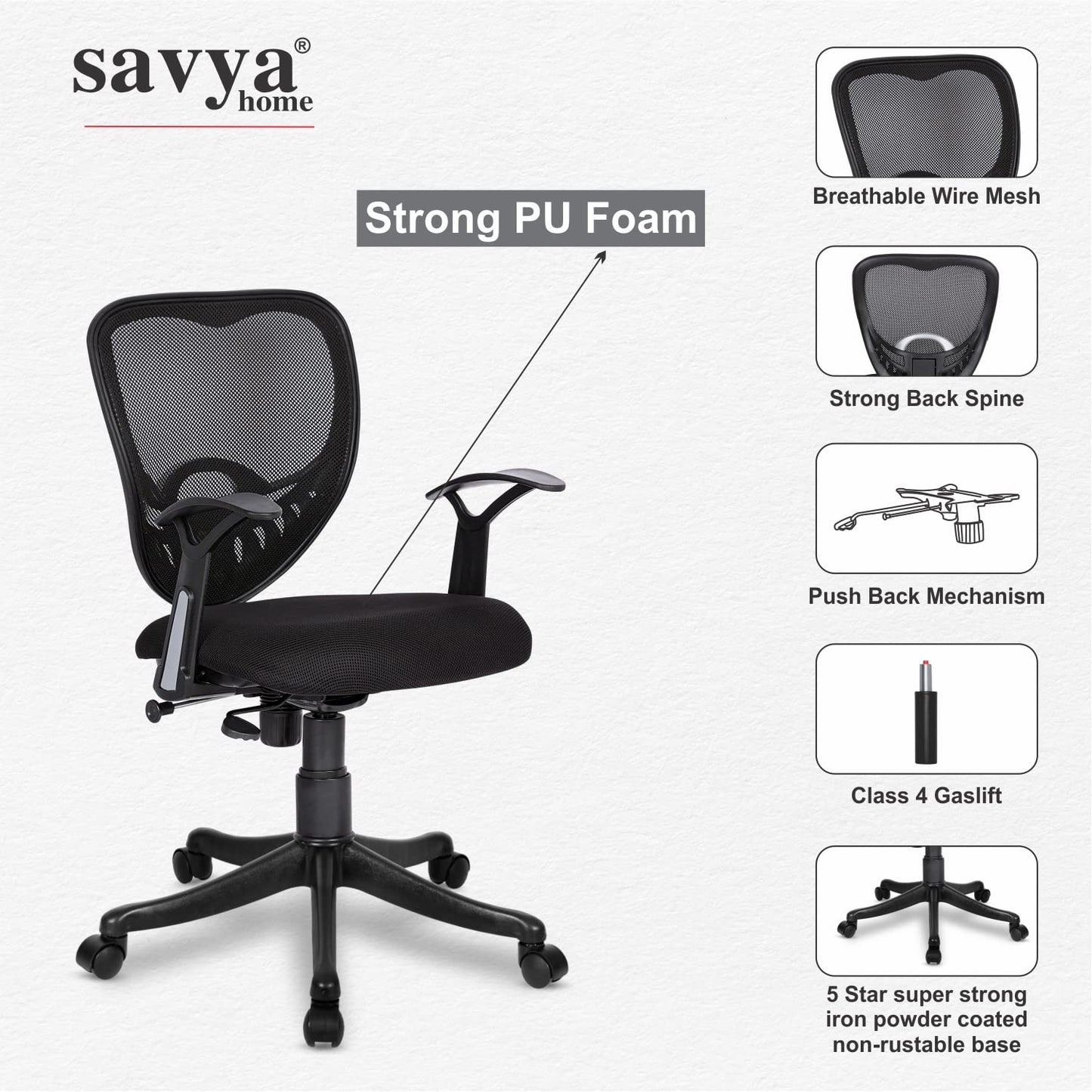 Savya Home Delta Office Chair (Benito)