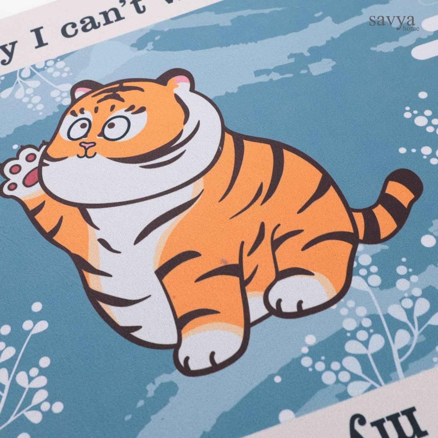 SAVYA HOME Pack of 2 Multipurpose Mat for Kids Bedroom, Play Area, Living Room, Bathroom, Shower | 60 x 40 cm |Tiger & Cartoon Design