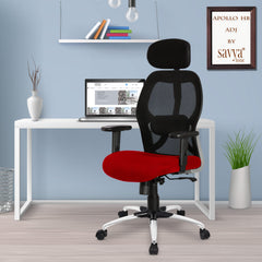 Savya Home Apollo high Back adj (red) Executive Office Chair
