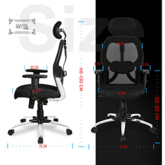 Savya Home Apollo High Back Ergonomic Office, Work from Home Chair with 2D Lumbar Support, Steel Base,Tiltlock Mechanism (Ergonomic Meshback, Red, Qty-1)